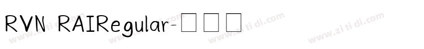 RVN RAIRegular字体转换